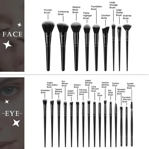 Set 40 Brochas Maquillaje Hghdbt Profesional Con Estuche