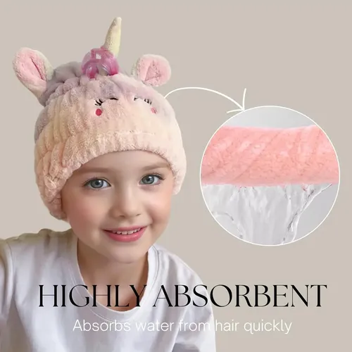 Gorro Seca Pelo Infantil Toalla Microfibra Absorbente Xhj