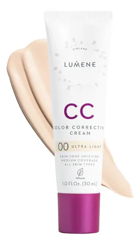 Lumene Cc Cream Vegana Base Cobertura Media 00 Ultra Light