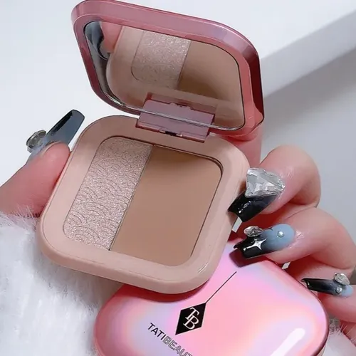 Paleta De Contorno E Iluminador En Polvo Compacto 3d Profesi