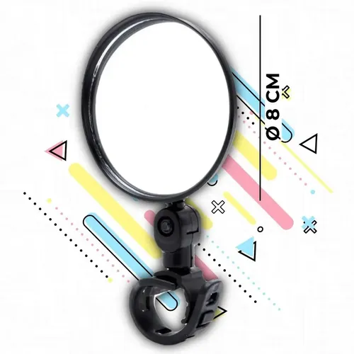 Espejo Retrovisor Bicicleta Zoom Aumento Abrazadera 8cm