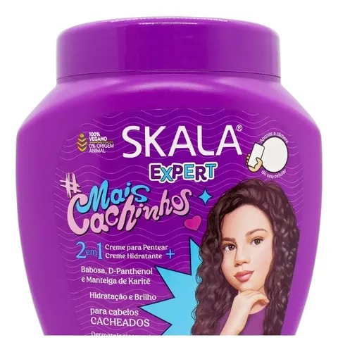 Baño Skala Mais Cachinhos Niñas + Cepillo Para Rulos