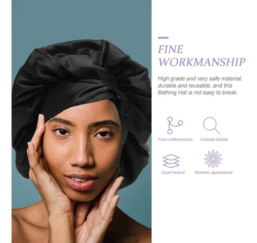 Gorro De Ducha Para Mujer Con Lazo, Gorro De Baño Elástico G