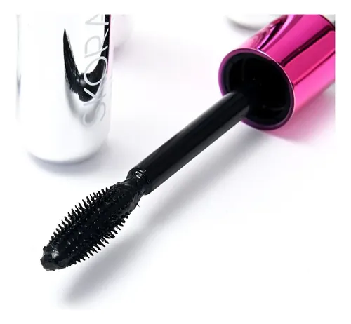 Rímel Máscara De Pestañas Skora Volumen 4d Duo Waterproof Color Negro