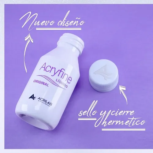 Acryfine Kit 3u Líquido Monómero Pro 90ml
