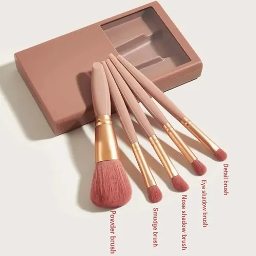 Set De Brochas Para Viaje Con Espejo