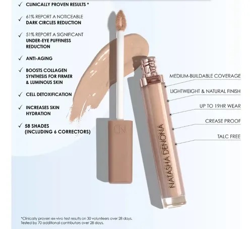 Corrector Líquido Natasha Denona Hy-Glam N2 de Larga Duración