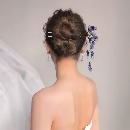 Palillos Chinos Para Cabello Con Borla De Cristal Xx