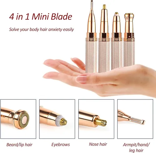 Depiladora Eléctrica 4 En 1 Mujer Usb Facial Y Corporal