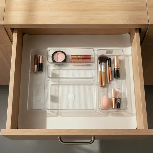 Organizador Acrílico Pack X 5 Piezas Transparente Multiuso