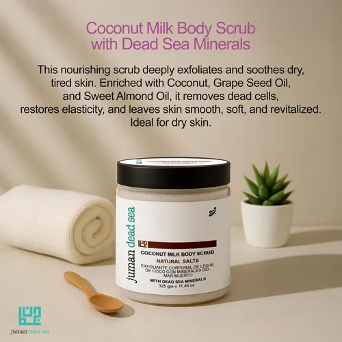Exfoliante Corporal Juman 325g De Leche De Coco Vegano Sin S