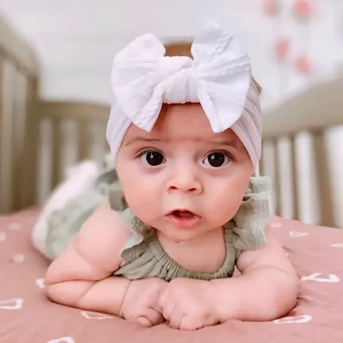 Diadema Para Bebé, Lazo, Nailon, Accesorios Para Niños