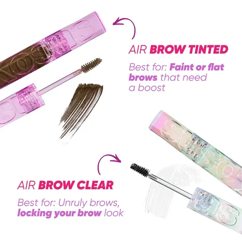 Gel Para Cejas Kosas Air Brow Marrón Negro