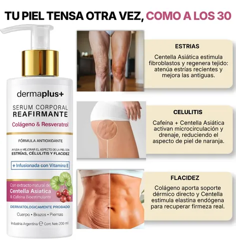 Crema Corporal Reafirmante Colágeno Resveratrol Vitamina E