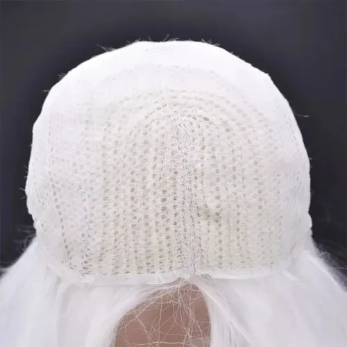 Peluca Blanca De Barba De Papá Noel Cosplay, Pelo Largo **/