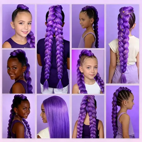 Soft Lightweight Colored Hair For Braids, Hot Water Setting