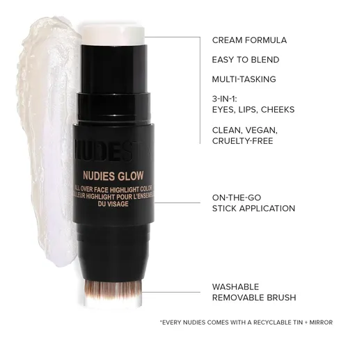 Stick Iluminador Nudestix Nudies Glow Crema Bronce