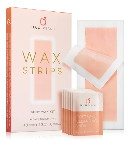Wax Strips The Luxe Peach, Depilación Vegana, 40 Tiras