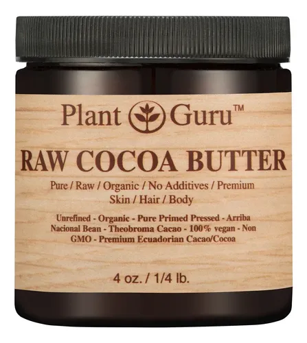 Manteca De Cacao Plant Guru Cruda, 100% Pura, 120 Ml, Piel Y