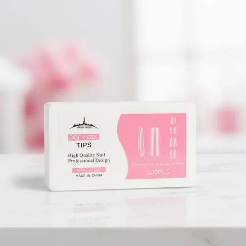 Tips Soft Gel Coffin Paris Night X500 En Caja Transparente