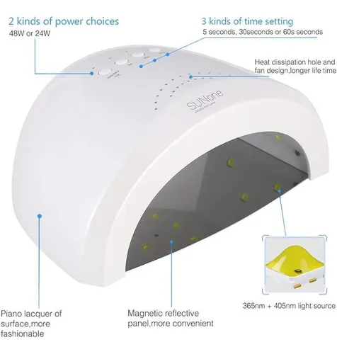 Kit De Esmalte En Gel Y Lámpara Uv Led 48w Vishine Sunone