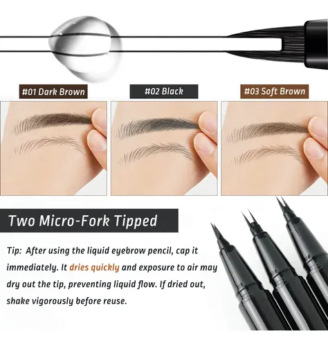 Kit De Microblading Sello Pomada Cejas Marrón Oscuro