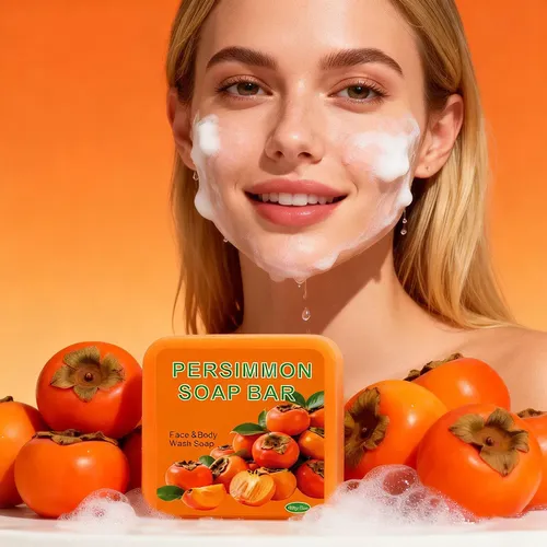 Pack 2 Jabón De Caqui Persimmon Soap Bar Quita Olor Corporal