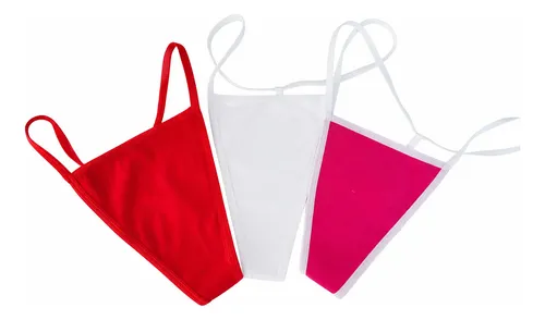 Tanga Hilo Dental De Algodon  Pack X6 Unidades  ( 2 Modelos Vs Colores  ) De  Morena Bonita
