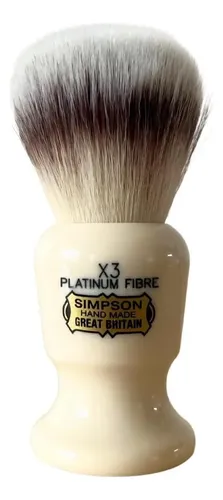Simpsons Shaving Brush Commodore X3 Platinum Fiber Faux Many