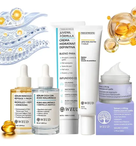 Kit Weud 5 En 1: Cremas Y Sueros Para Cuidado Facial Complet
