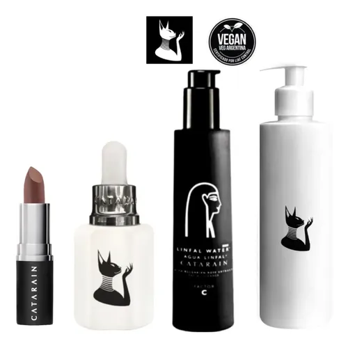 Catarain Set Bruma Viva 30ml+agua Linfal 200ml+crema Viva 400ml+labial Nude Kit Vegano