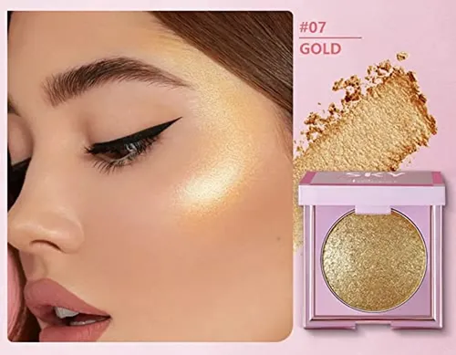 Paleta De Iluminadores Faciales De 8 Colores Shimmer Glitter