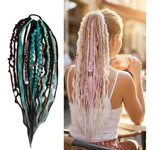 Cola De Caballo Elástica Dread, Extensiones De Cabello De