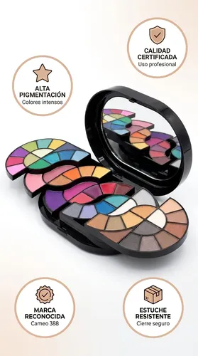 Set De Cosméticos Maquillaje Cameo Con Espejo Para Mujer