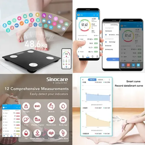 Balanza Bascula Digital App Bioimpedancia 180kg 2017a Ogaan