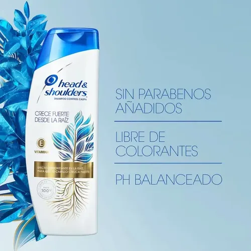 Shampoo Head & Shoulders Crece Fuerte desde la Raíz Control Caspa 375 ml