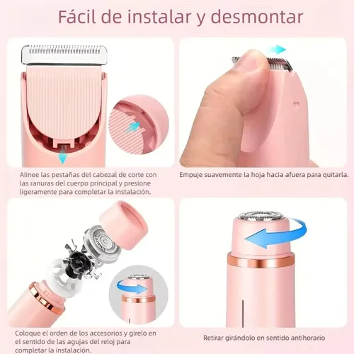 Zh* Depiladora De Bikini Para Mujer Electrica Doble Cabeza