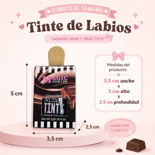 Set Labial Tinta Helado Delineador Crema Manos Bolsa Regalo
