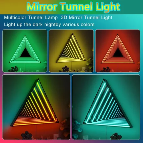 Luz Led Espejo Infinito 3d Rgb Para Dormitorio 30cm