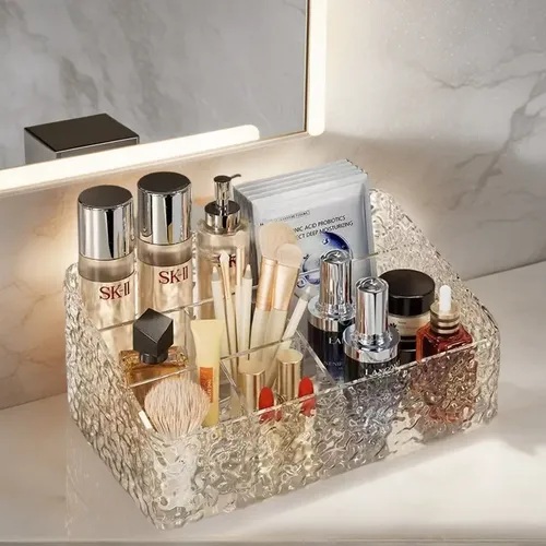 Organizador Maquillaje Cosmeticos Belleza 6 Compartimientos Transparente