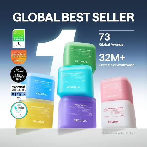 Pads Tónico Mediheal Con Colágeno Reafirmante, 100 Unidades
