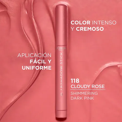 Sombra De Ojos En Barra Paradise De L’oreal Paris Sombra Cloudy Rose 118