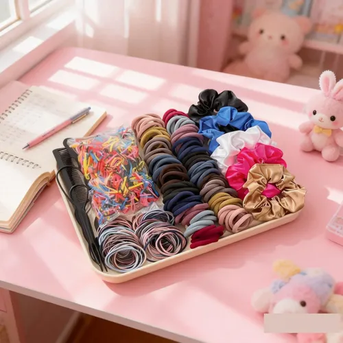 Kit Accesorios Para El Pelo Con Gomitas Y Peines Multicolor