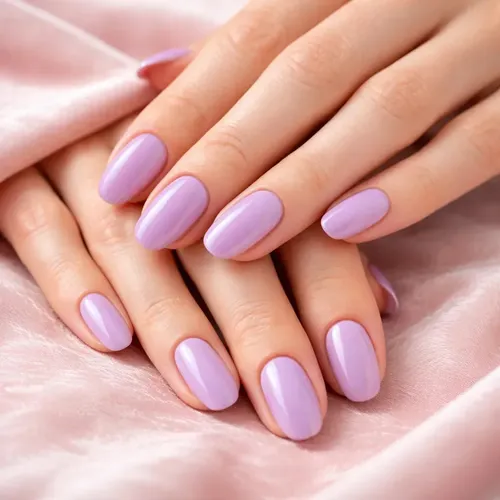 Press On Tips Autoadhesivo Oval Cherimoya Violeta Lisa