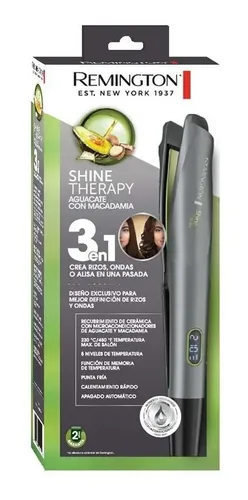 Planchita De Pelo Remington Shine Therapy 3 En 1 S16a Gris