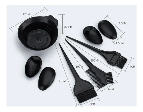 Set De Cuencos Para Teñir El Cabello Con 3 Cepillos Y 2 Orej