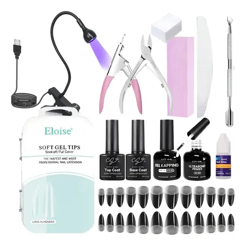Kit Manicuría Esmaltado Uv Esculpidas Soft Gel Set Completo