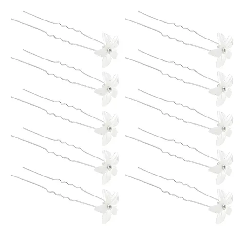 Set De 40 Horquillas Con Forma De Flor Para Bodas, Accesorio