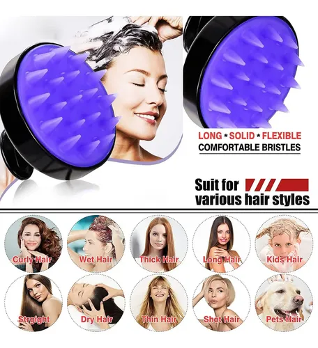 Paquete De 2 Cepillos Masajeadores For Cabello Y Cuero Cabe