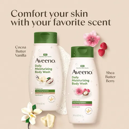 Gel De Baño Hidratante Diario Aveeno Con Manteca De Karité 5